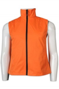 SKV007 online ordering vest jacket net color high collar zipper warm vest jacket overalls vest jacket manufacturer detail view-2